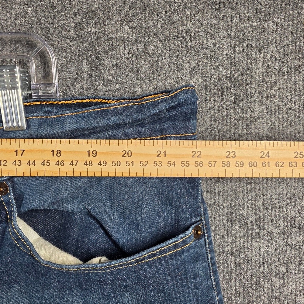 Levis 541 Jeans Mens 46x30 Athletic Taper Medium Wash Whiskering Distressed Jean - Picture 5 of 8